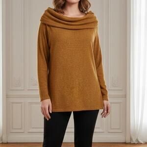 Haute Fox Brown off shoulder Sweater 2X